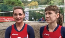 Чемпионат по пляжному волейболу среди женщин. Ирина Корючина и Дарья Ремпель