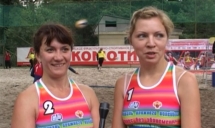 Чемпионат по пляжному волейболу среди женщин. Евгения Новожилова и Марина Гузаева